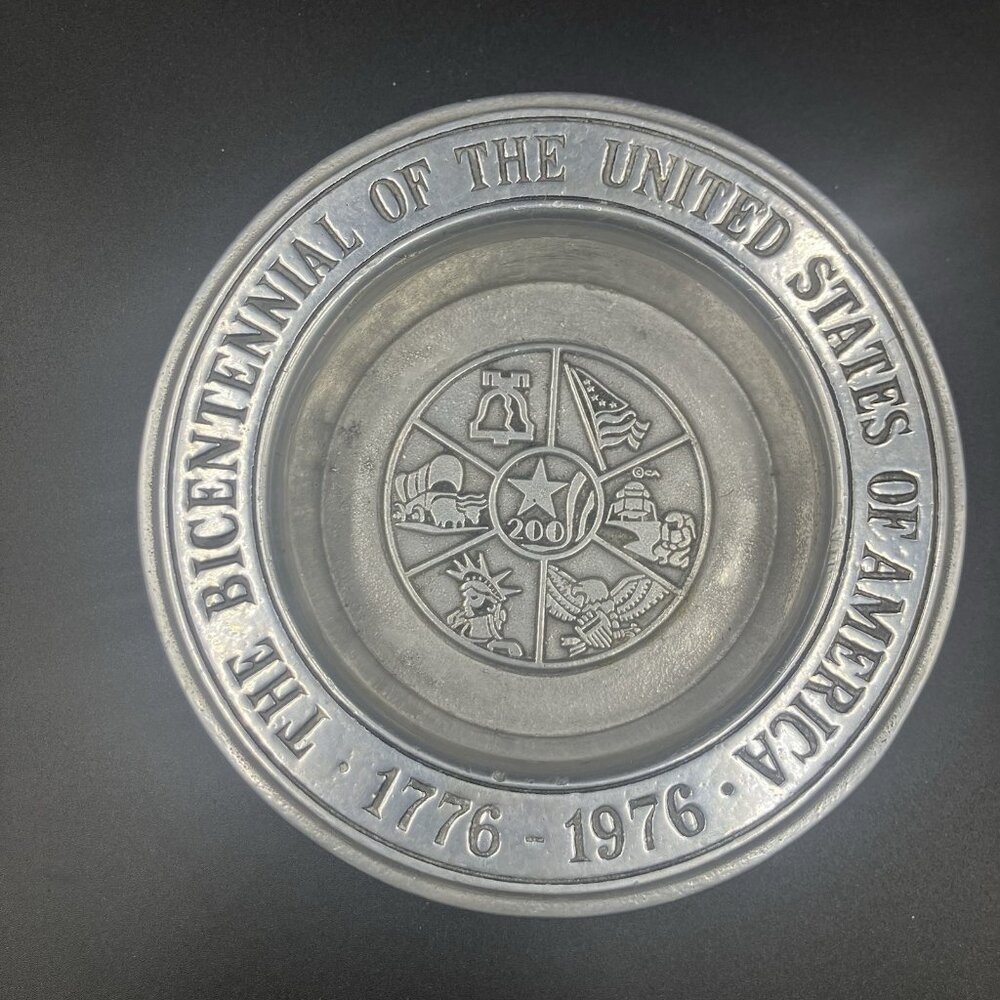 Pewter USA Bicentennial Collectable Bowl -‎ Carroll N. Abrams 6 1/2"
